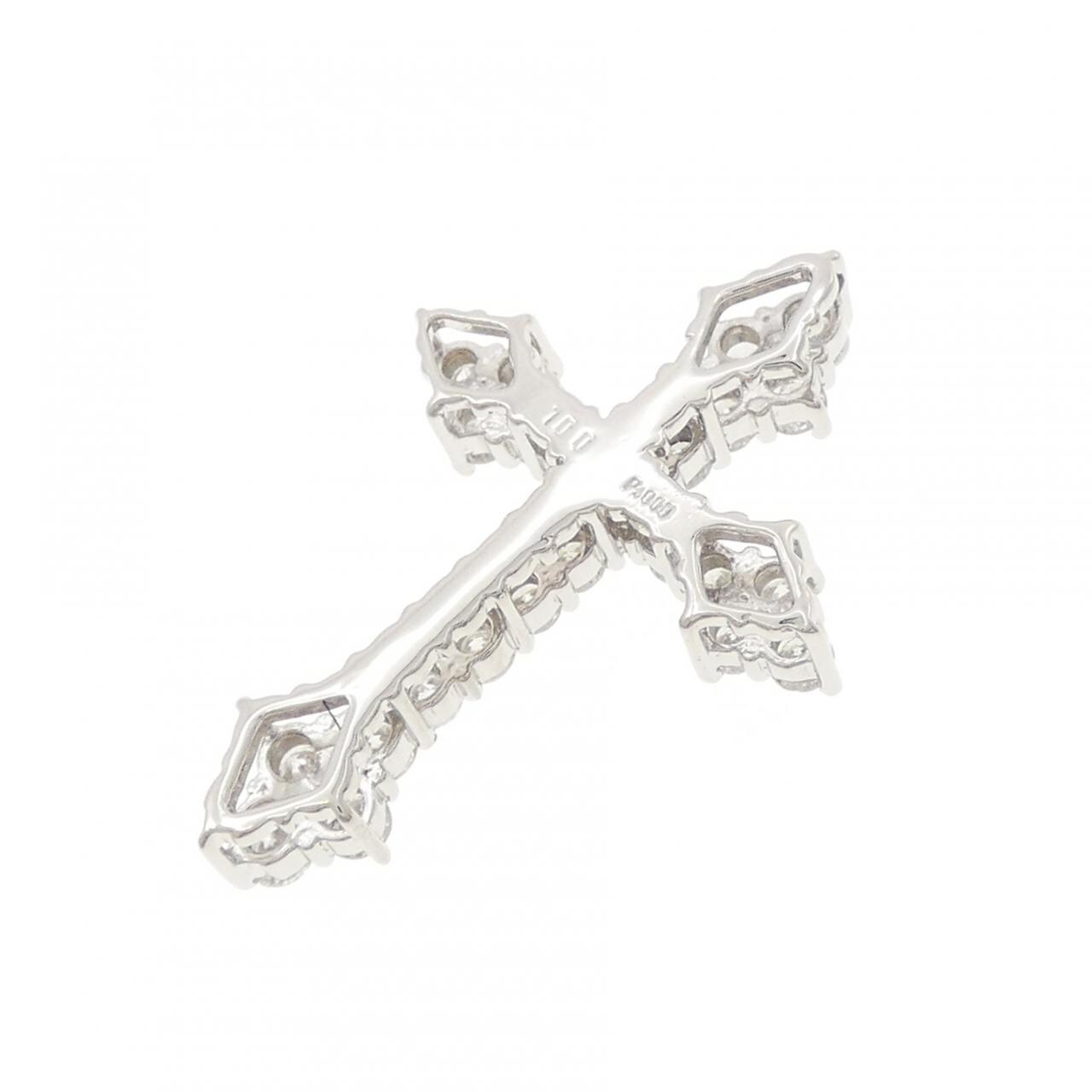 PT900 クロス ダイヤモンド ペンダント 1.00CT