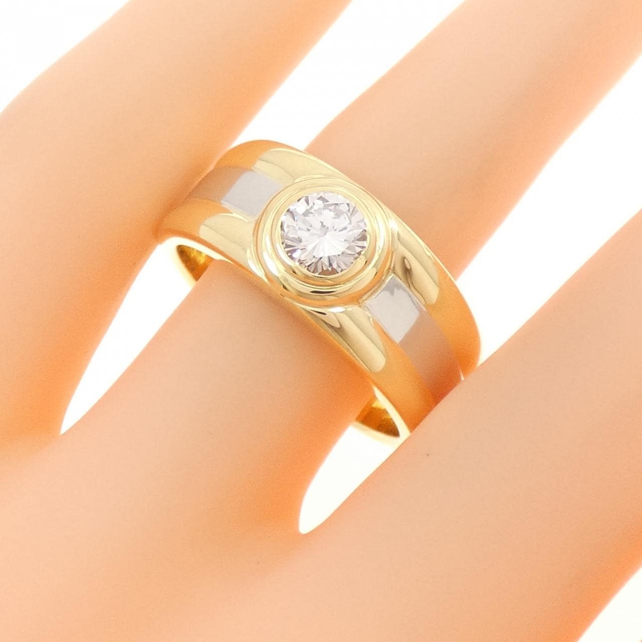 K18YG/PT900 ダイヤモンド リング 0.57CT