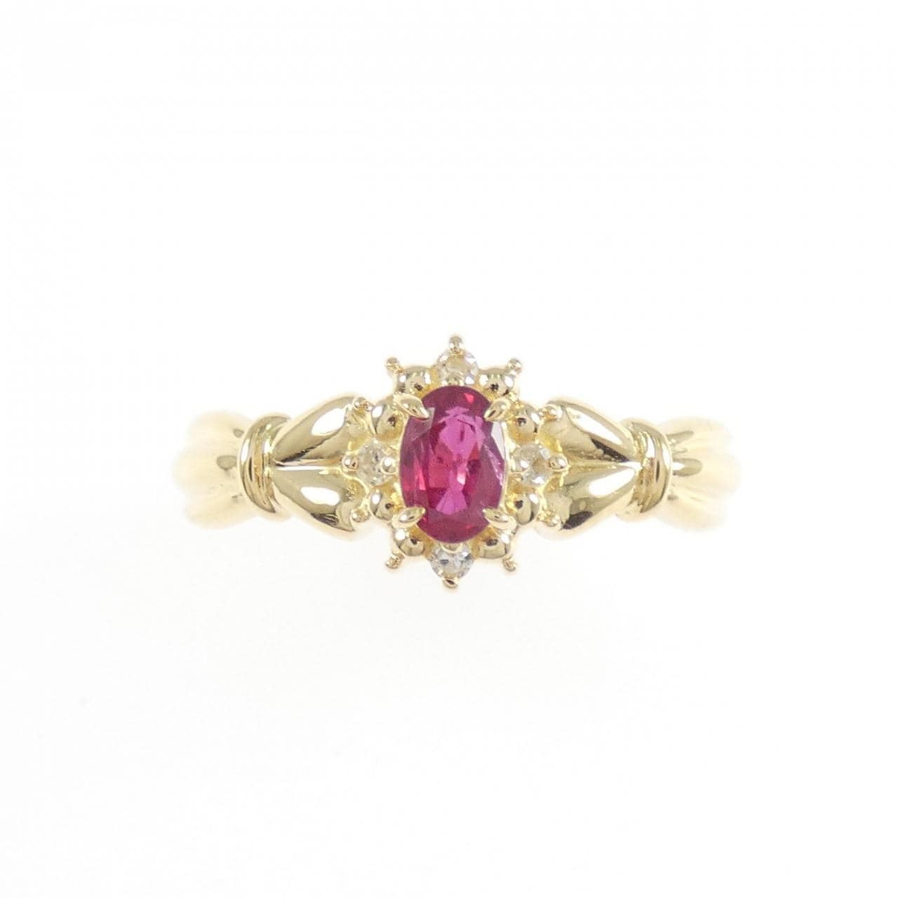 K18YG ルビー リング