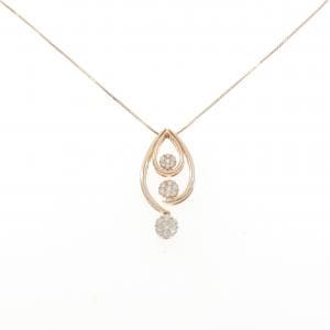 K18PG 2WAY ダイヤモンド ネックレス 0.50CT