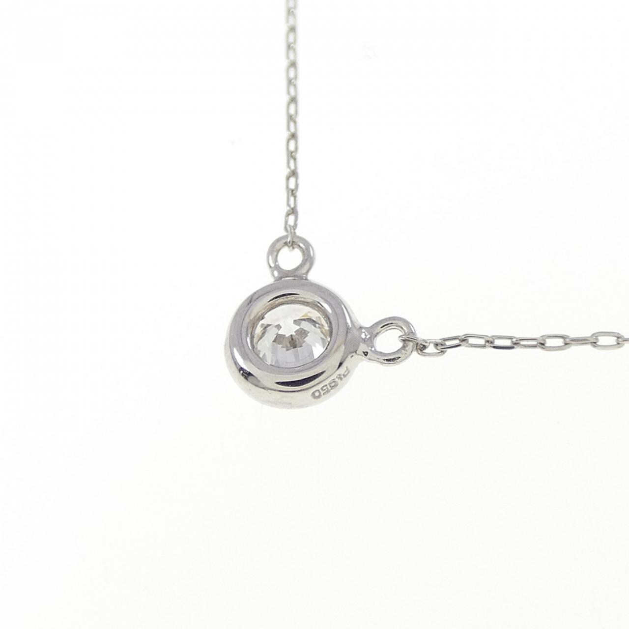 PT950/PT850 ソリティア ダイヤモンド ネックレス 0.10CT