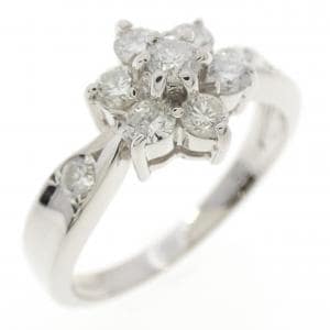 PT850 フラワー ダイヤモンド リング 0.53CT