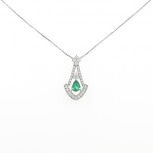 PT900/PT850 エメラルド ネックレス 0.34CT