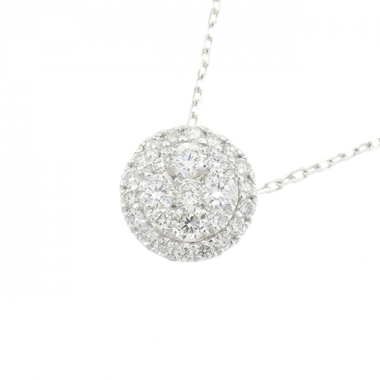 K18WG ダイヤモンド ネックレス 0.50CT