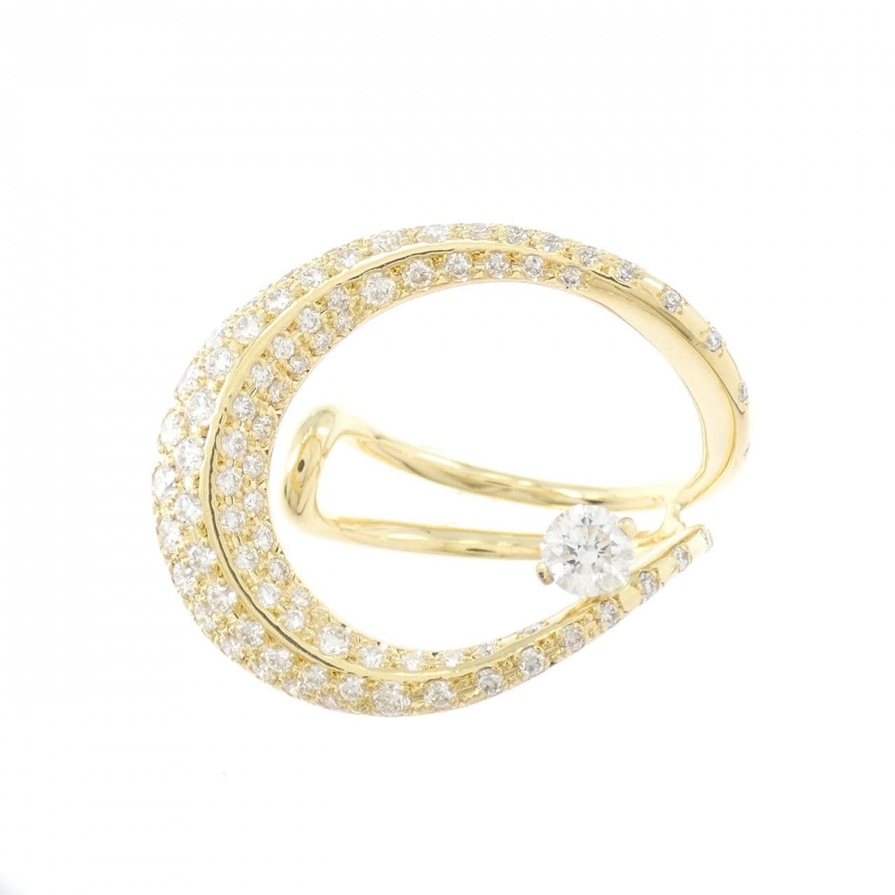 K18YG ダイヤモンド リング 0.72CT