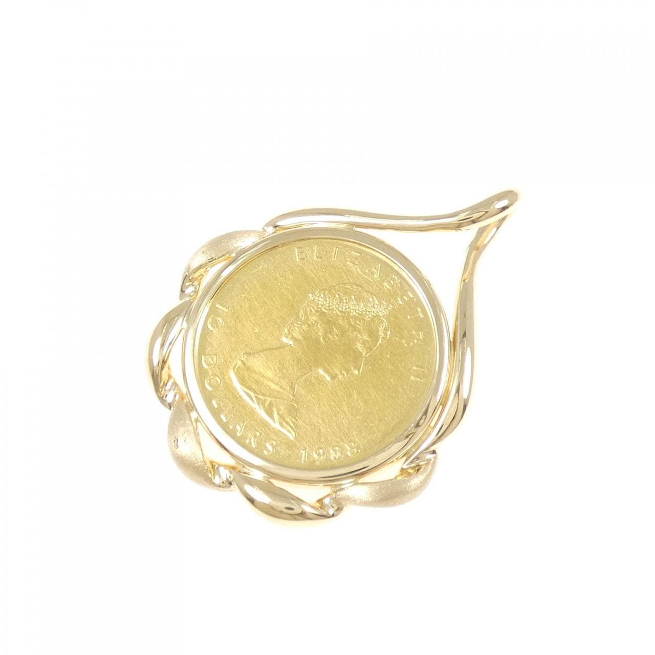 K18YG(枠) コイン ペンダント