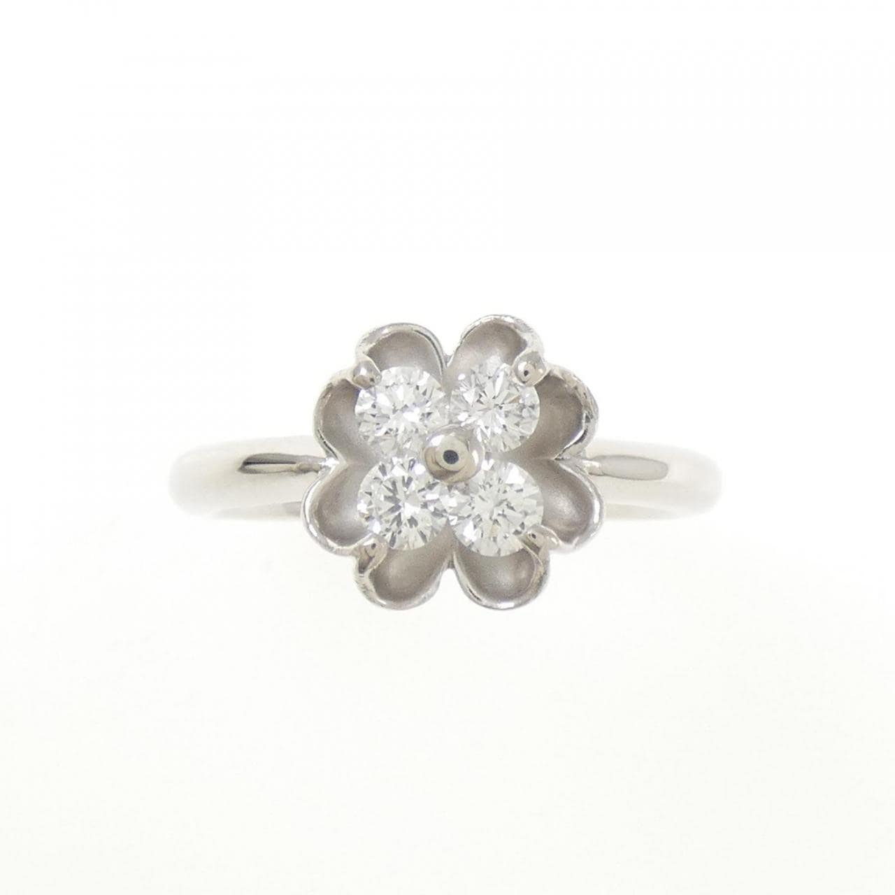 PT900 フラワー ダイヤモンド リング