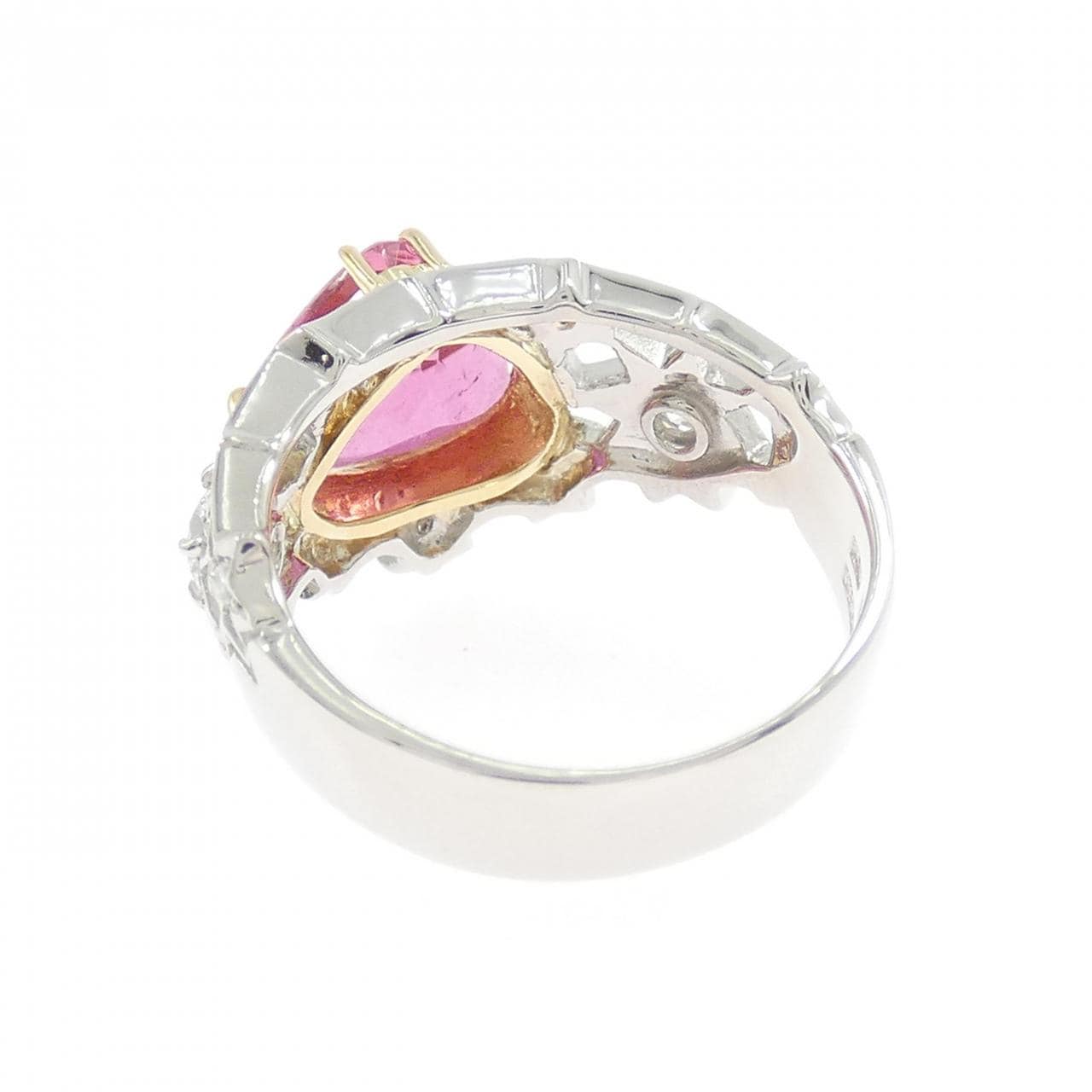 PT900/K18YG トルマリン リング 2.59CT