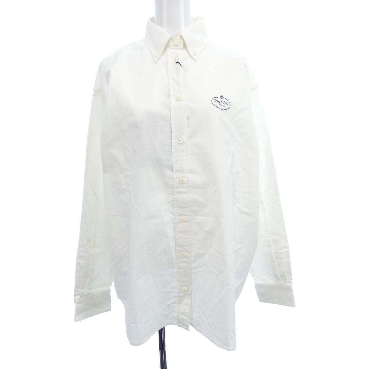 プラダ PRADA エンブロイダリー オックスフォードコットン シャツ P497GR SOOO 14JW シャツ