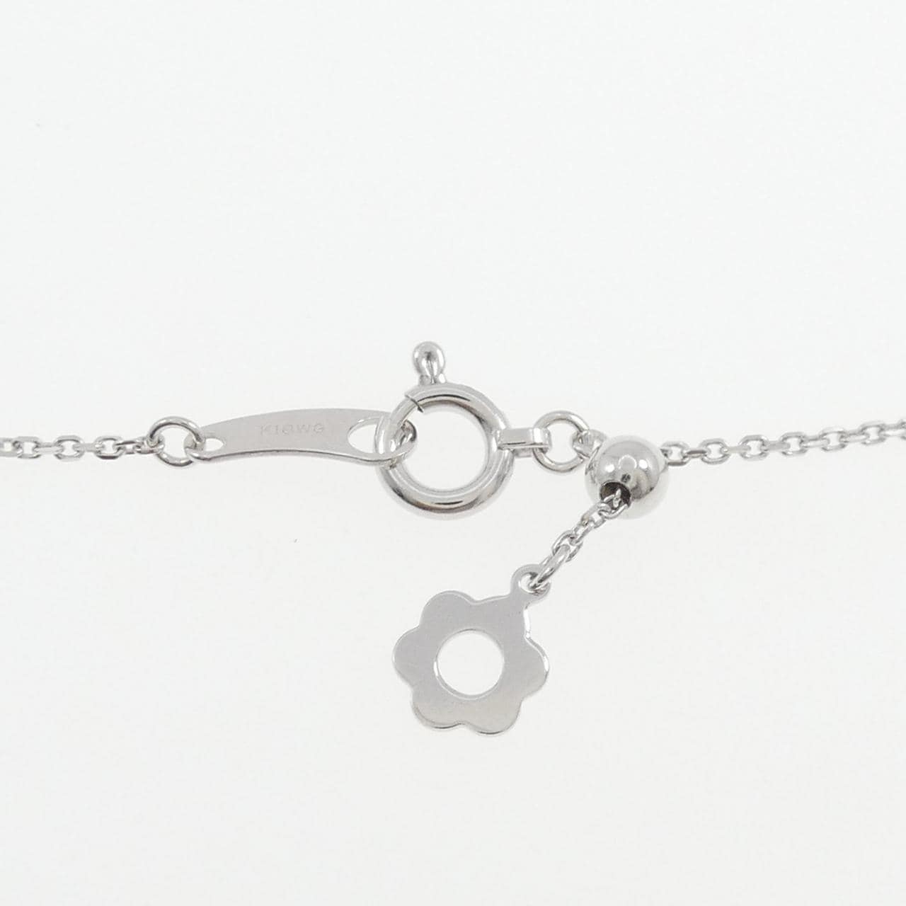 K18WG イニシャルK ダイヤモンド ネックレス 0.09CT