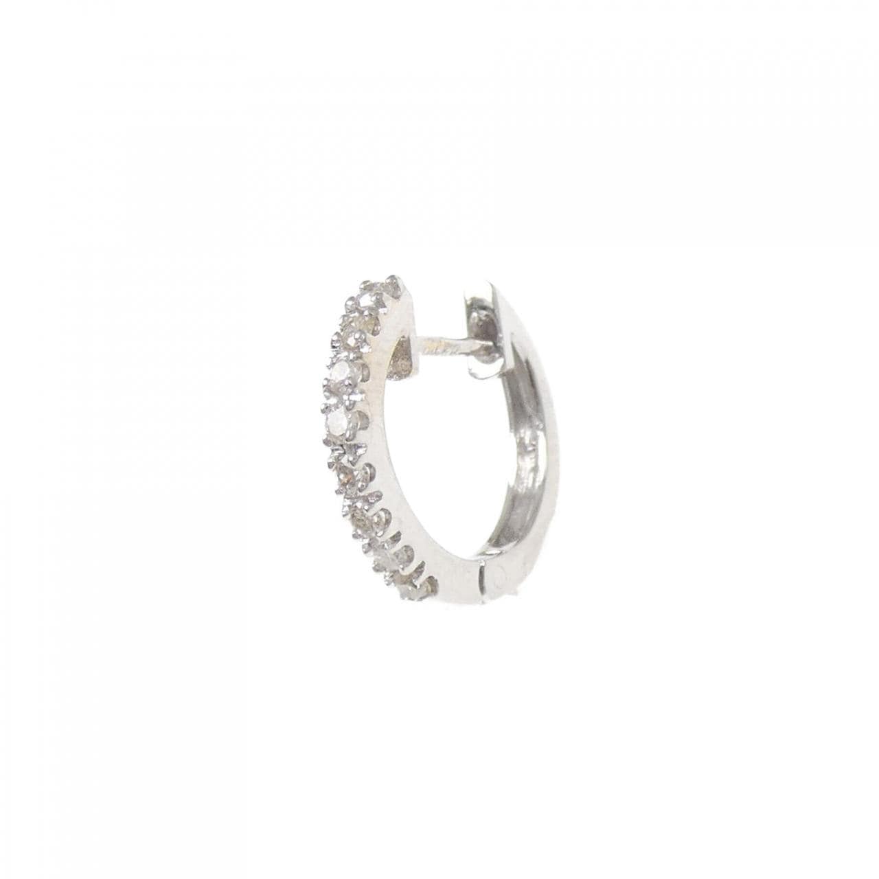 K18WG ダイヤモンド ピアス 0.10CT 片耳
