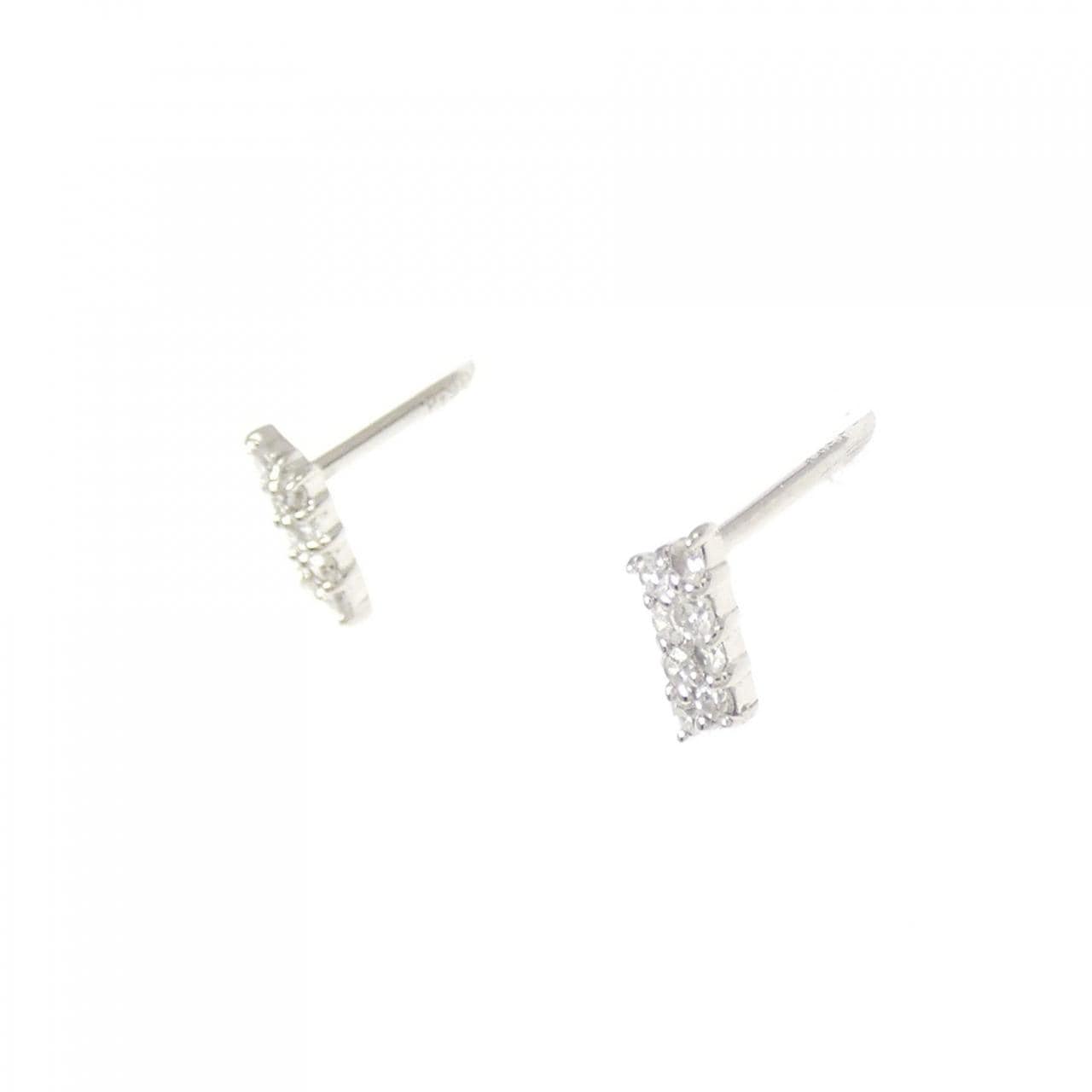 PT900 ダイヤモンド ピアス 0.08CT