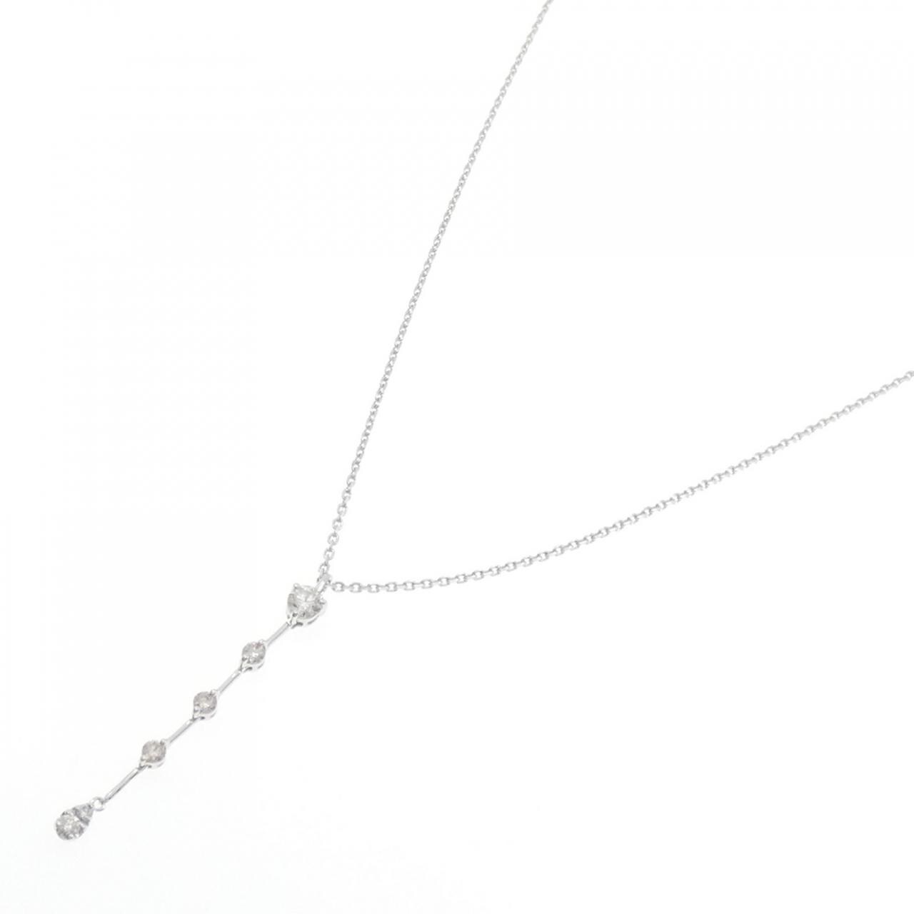 K18WG ダイヤモンド ネックレス 0.61CT