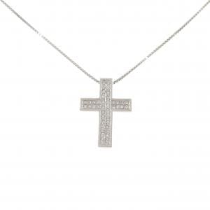 PT900/PT850 クロス ダイヤモンド ネックレス 0.43CT