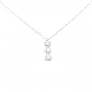 PT900/PT850 スリーストーン ダイヤモンド ネックレス 0.585CT