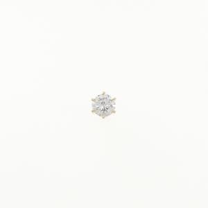 【リメイク】K18YG/ST ダイヤモンド ピアス 0.317CT F SI1 VG 片耳