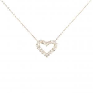 K18PG ハート ダイヤモンド ネックレス 0.20CT