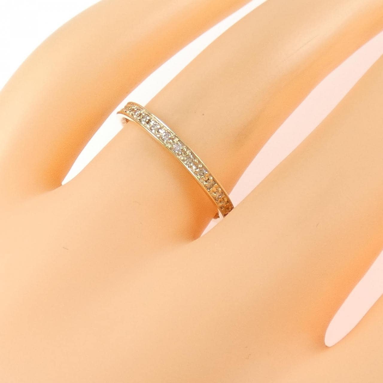 K10YG フルエタニティ ダイヤモンド リング 0.20CT