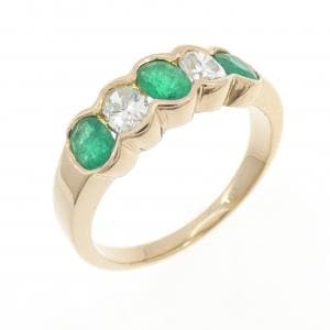 K18YG エメラルド リング