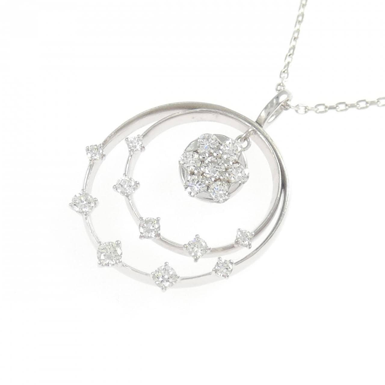 K18WG ダイヤモンド ネックレス 0.40CT