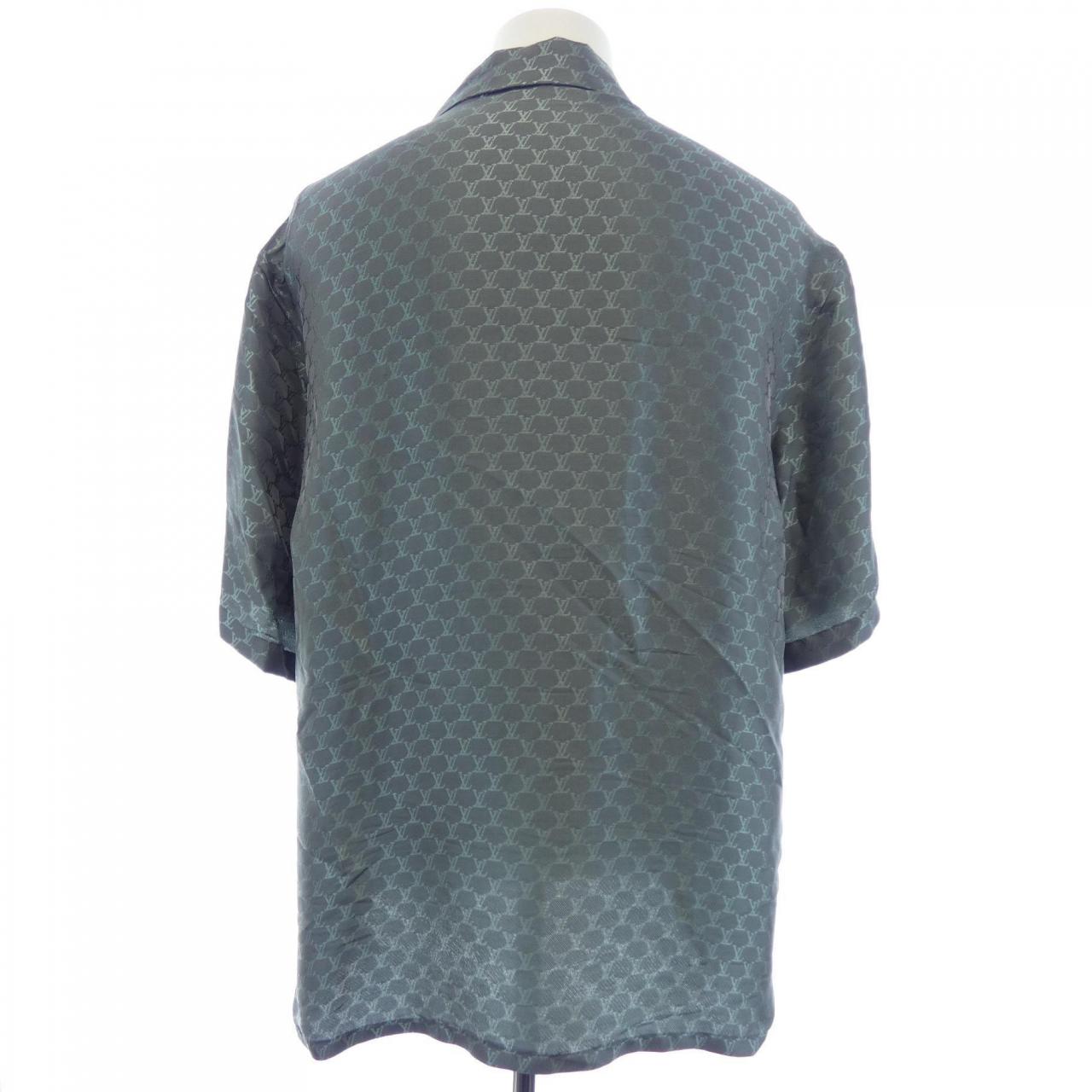 ルイヴィトン LOUIS VUITTON ショートスリーブジャガードシルクプレンドシャツ HRS30WKSY S／Sシャツ