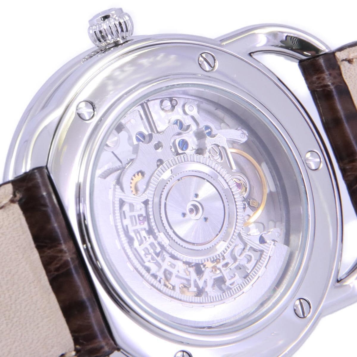 【115654】HERMES エルメス  AR6.710 アルソースケルトン スケルトンダイヤル SS/レザー 自動巻き 保証書 純正ボックス 腕時計 時計 WATCH メンズ 男性 男 紳士