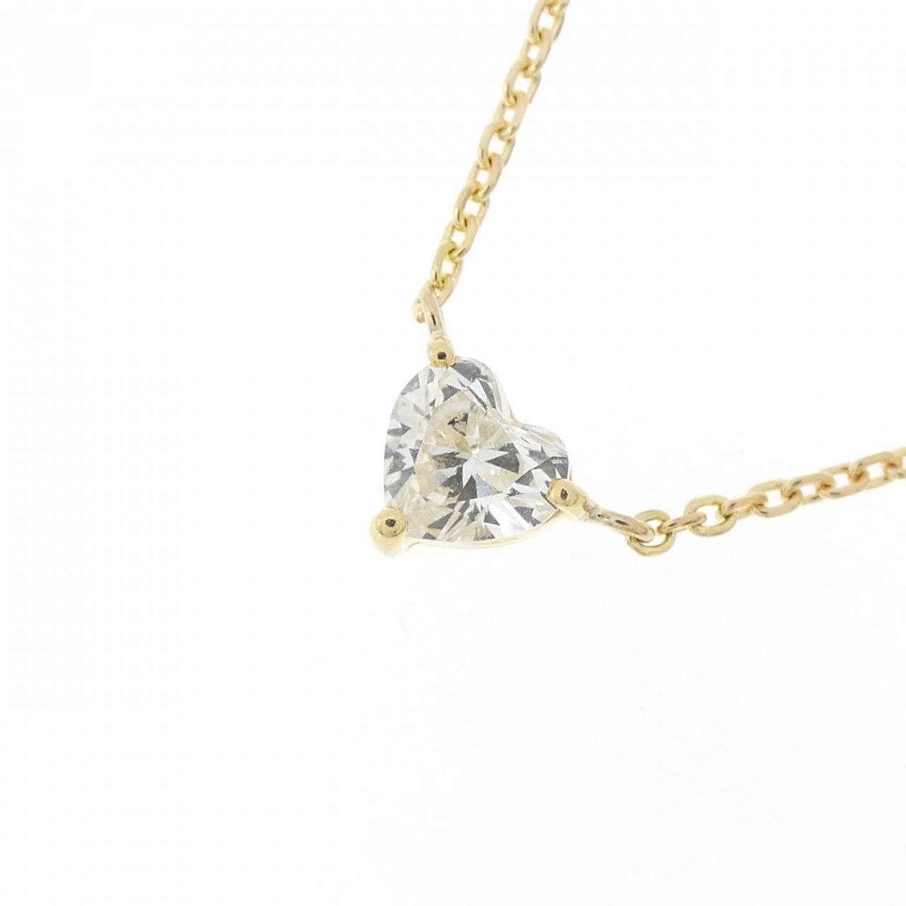 K18YG ハートダイヤモンド ネックレス 0.332CT