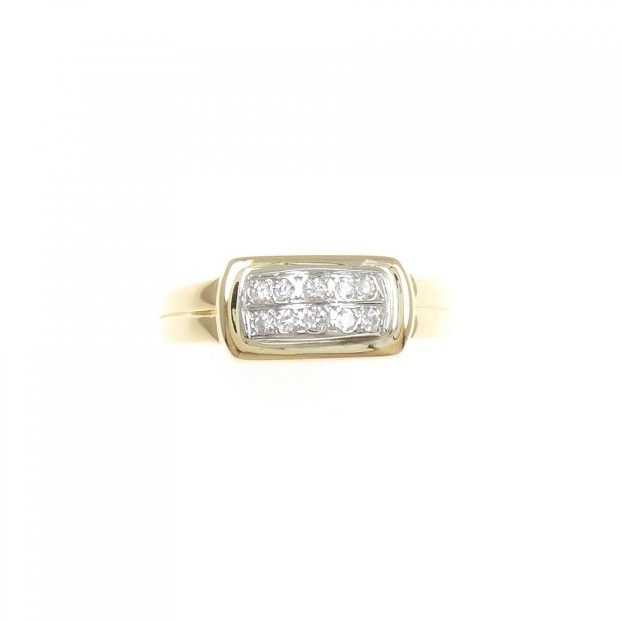 K18YG/PT900 Diamond ring