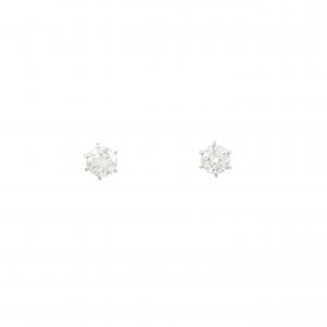 PT900 ソリティア ダイヤモンド ピアス 0.50CT