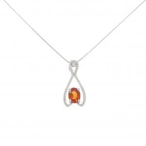 K18WG ガーネット ネックレス 1.71CT