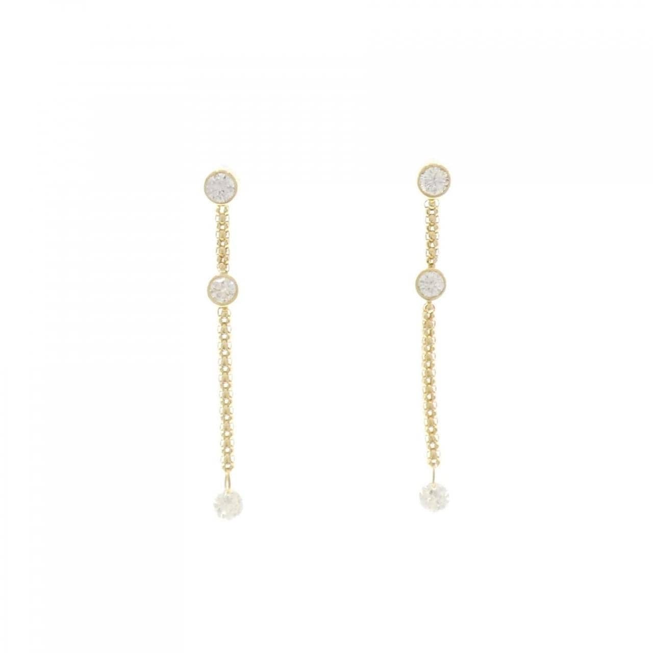 K18YG ダイヤモンド ピアス 0.64CT