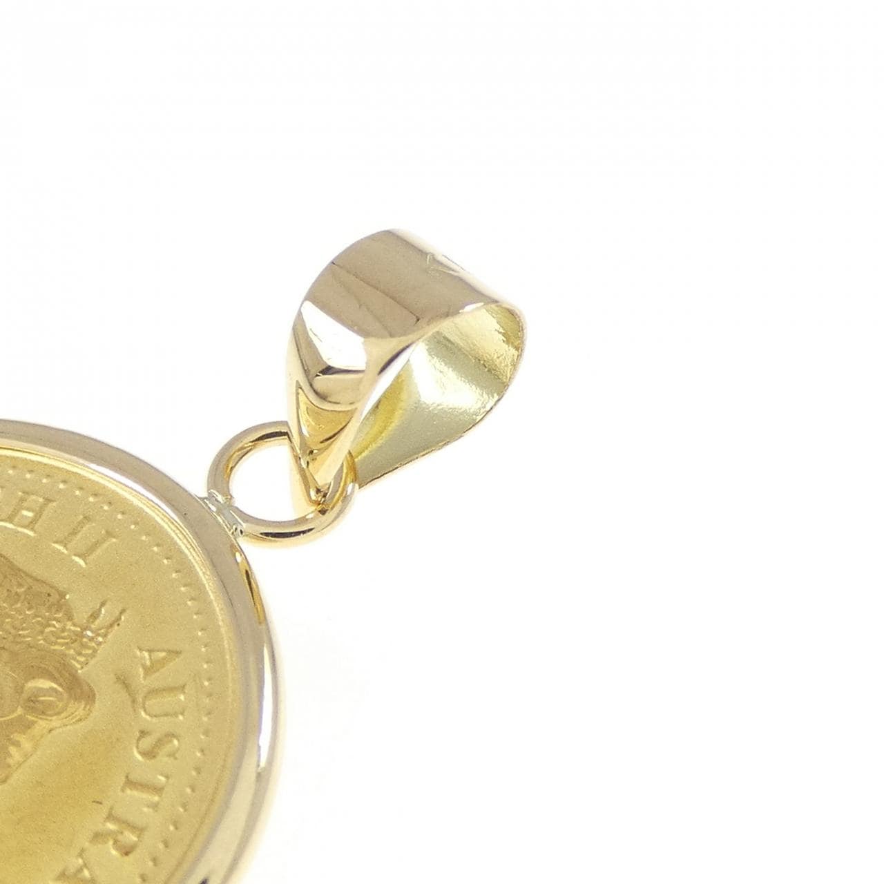 K18YG(枠) コイン ペンダント