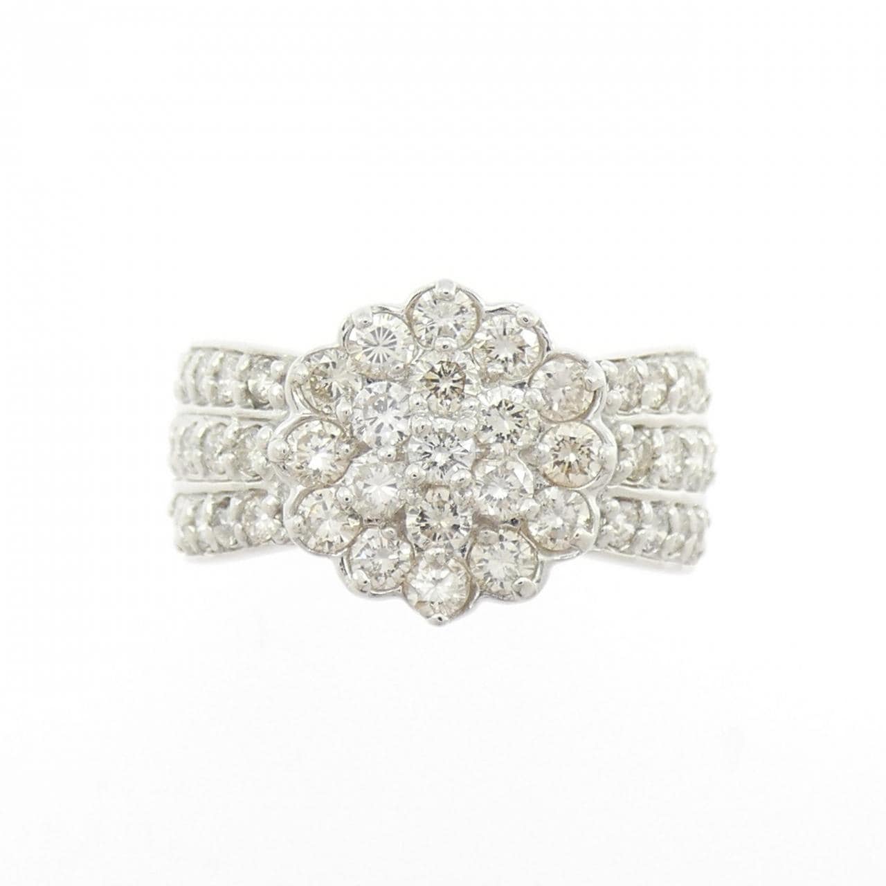 PT900 フラワー ダイヤモンド リング 1.00CT