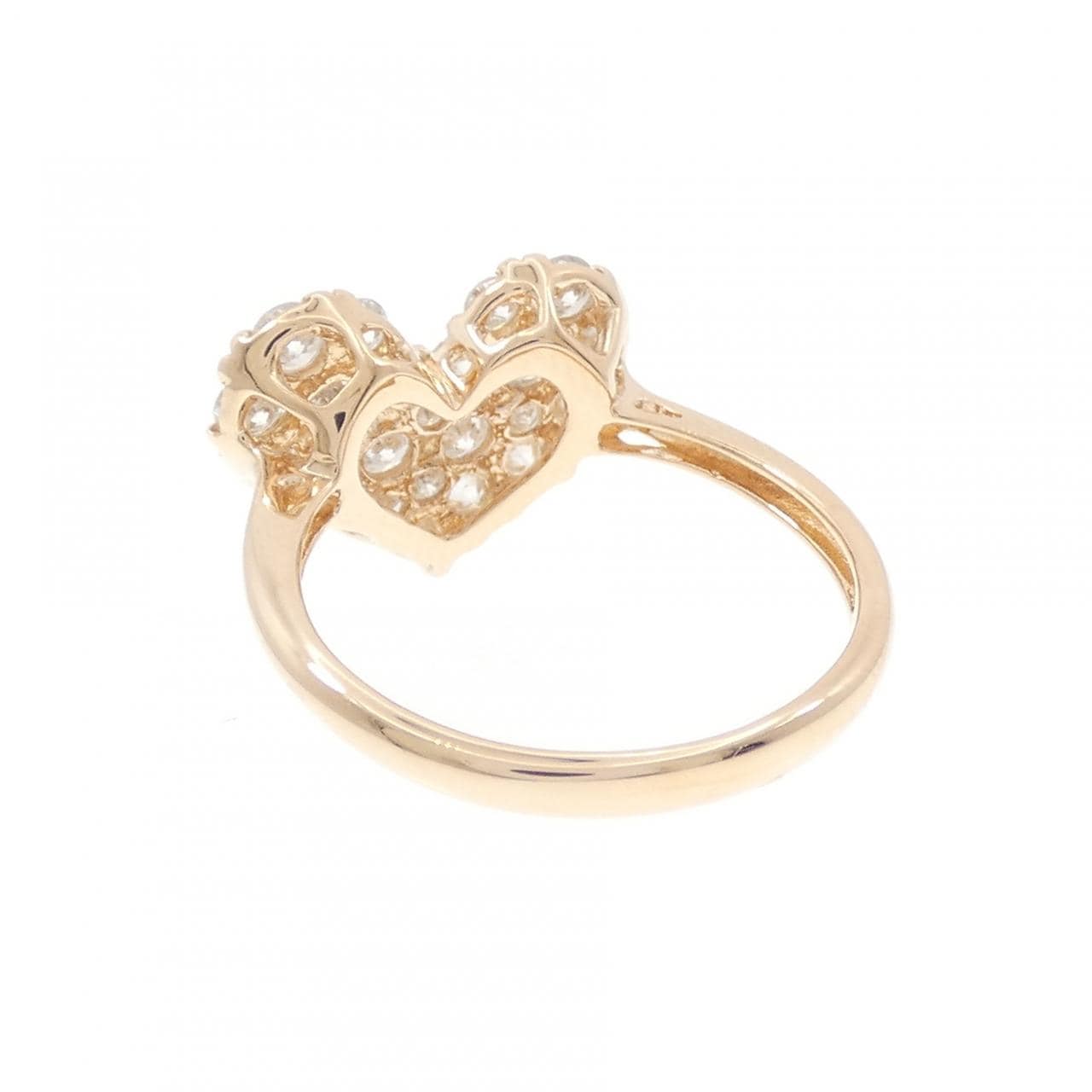 K14PG ハート ダイヤモンド リング 1.00CT