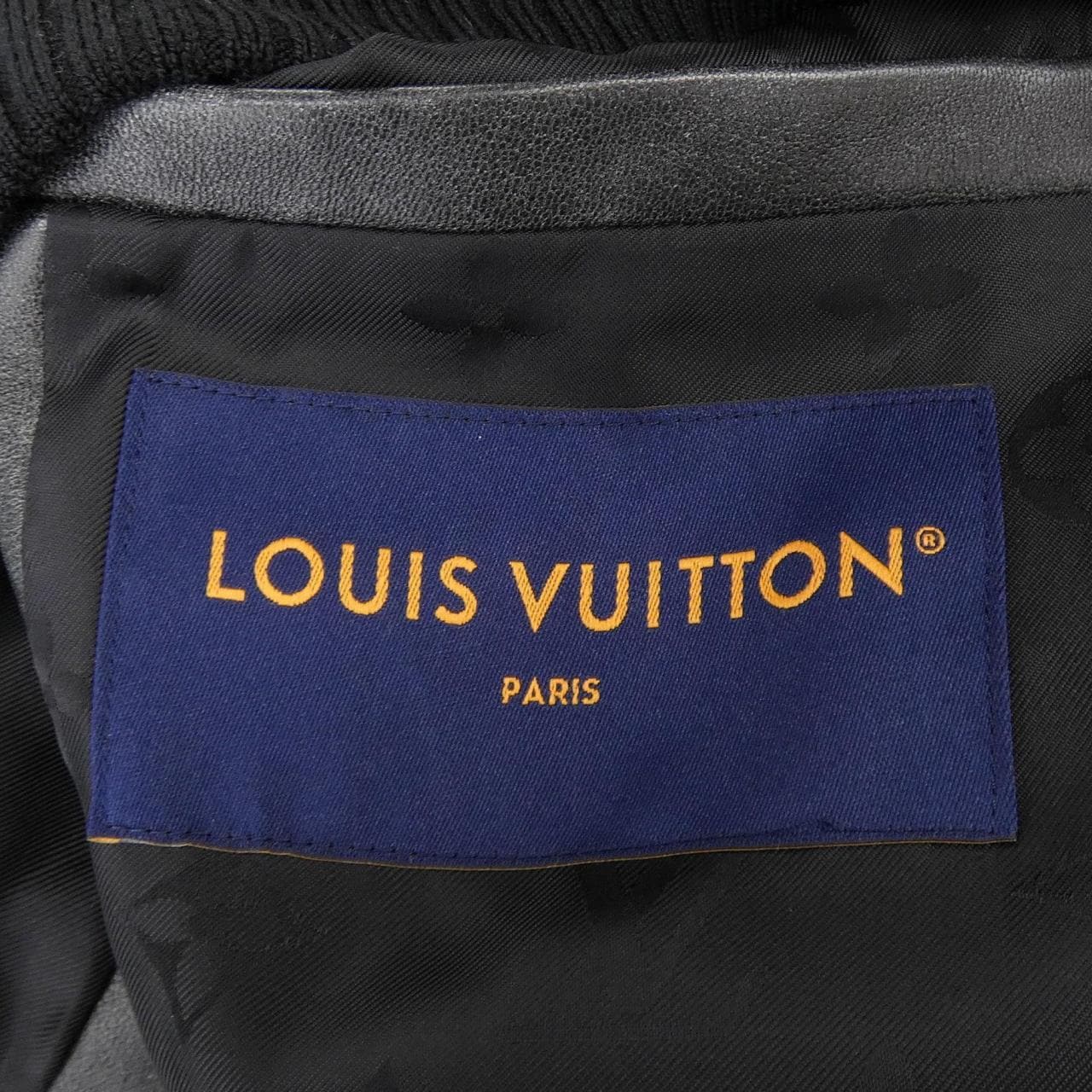 ルイヴィトン LOUIS VUITTON ヴィンテージエフェクトレザー トラックトップ HVL10W754 レザージャケット