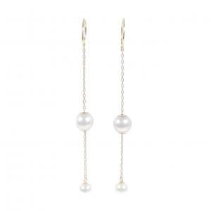 K18YG Akoya pearl earrings