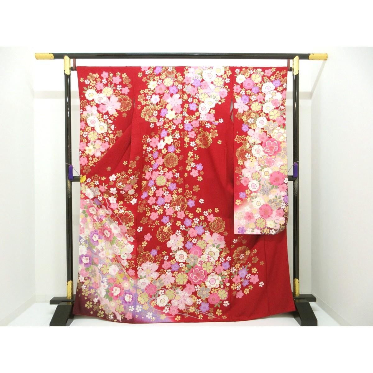 振袖　友禅金彩加工　ボカシ染