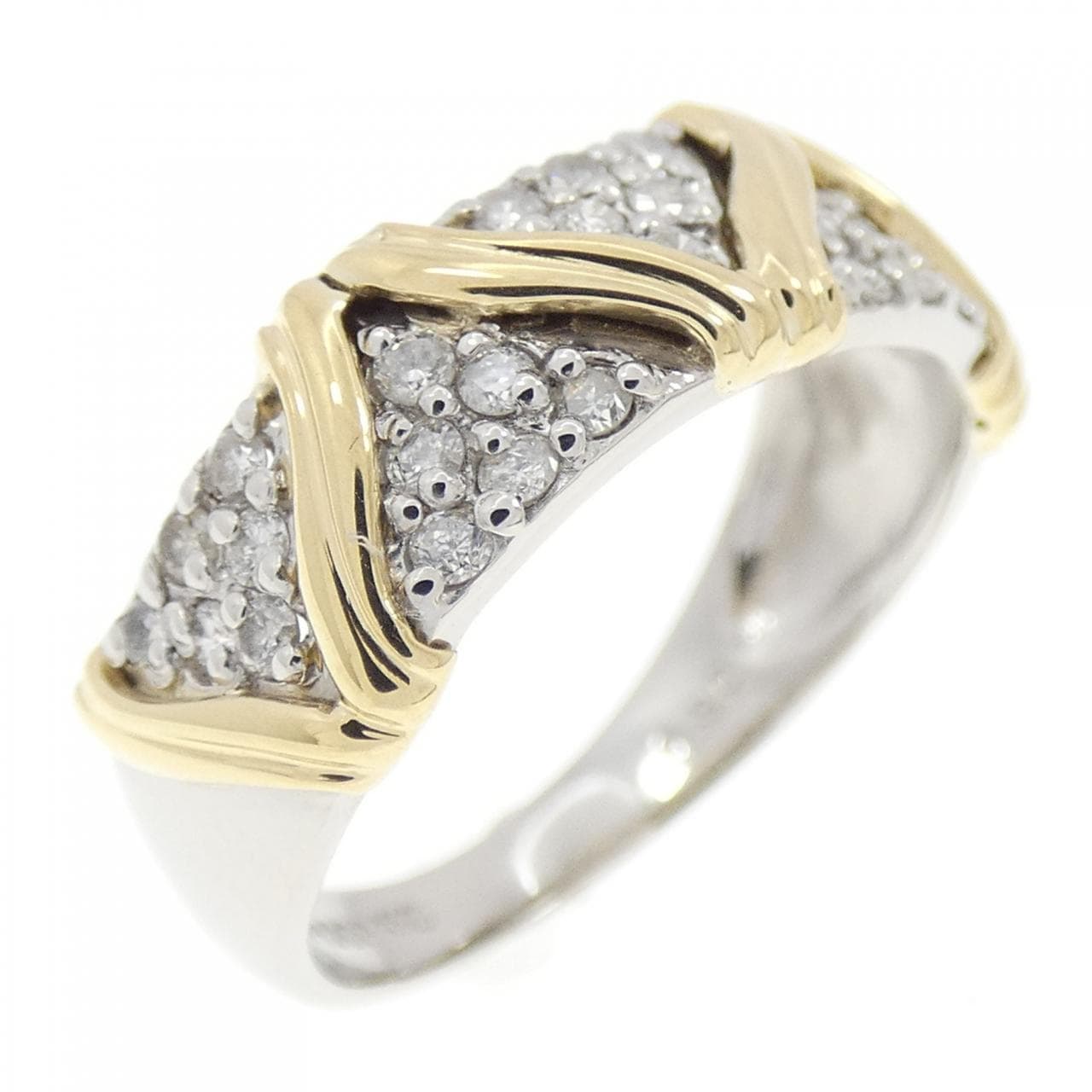 PT900/K18YG ダイヤモンド リング 0.30CT