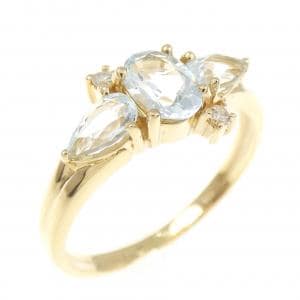 K18YG アクアマリン リング 0.74CT