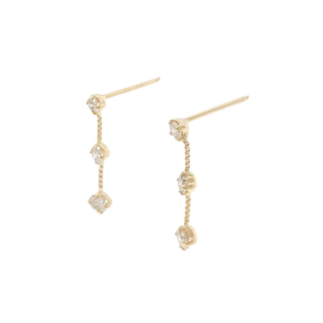 K18YG ダイヤモンド ピアス 0.30CT
