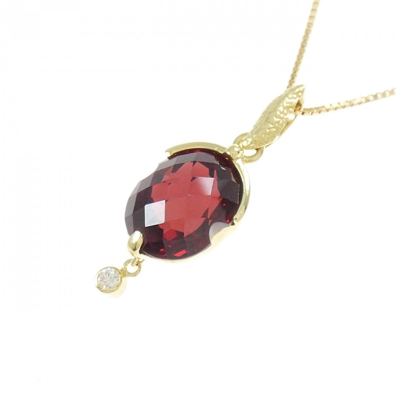 K18YG ガーネット ネックレス 5.01CT
