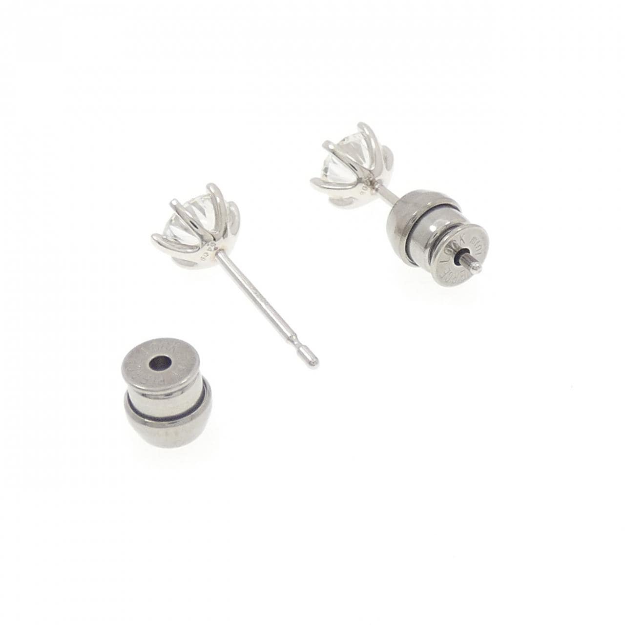 【リメイク】PT900/ST ダイヤモンド ピアス 0.408CT 0.409CT E VS1-2 VG