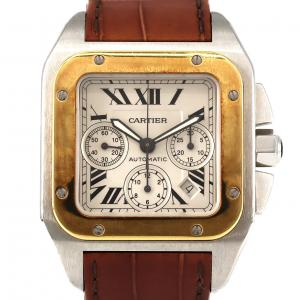 カルティエ サントス100クロノ コンビ W20091X7 SSxYG 自動巻