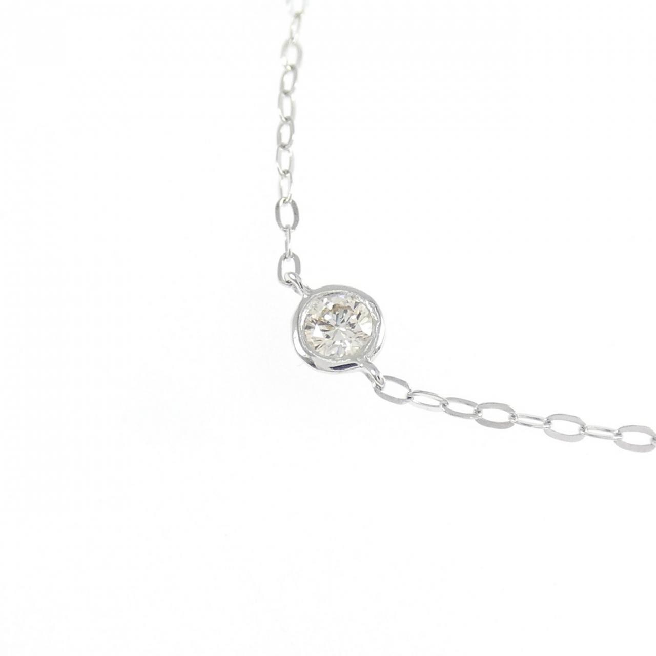 K18WG ダイヤモンド ネックレス 0.15CT