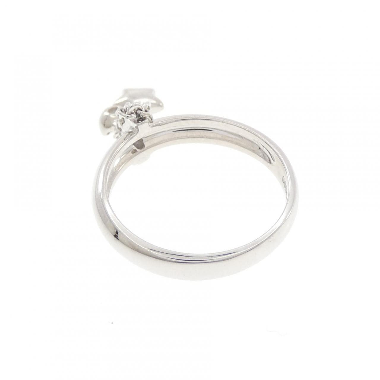 K18WG スター ダイヤモンド ピンキーリング 0.09CT