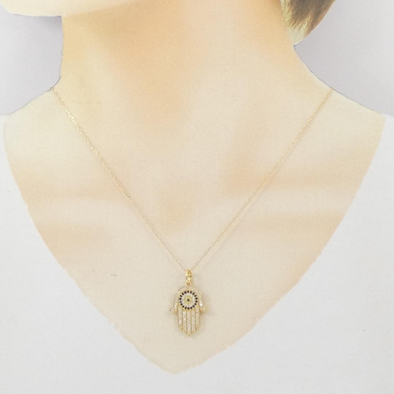 K18YG サファイヤ ネックレス 0.16CT