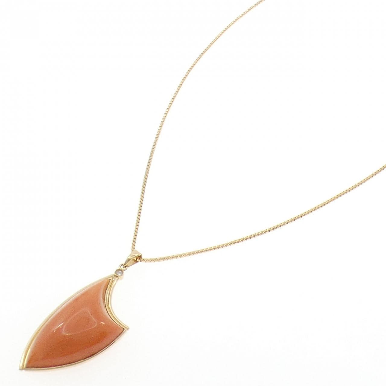 K18YG サンゴ ネックレス