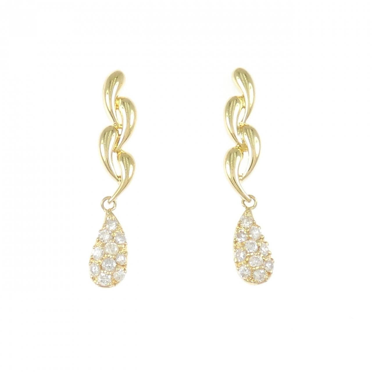 K18YG ダイヤモンド ピアス 0.30CT