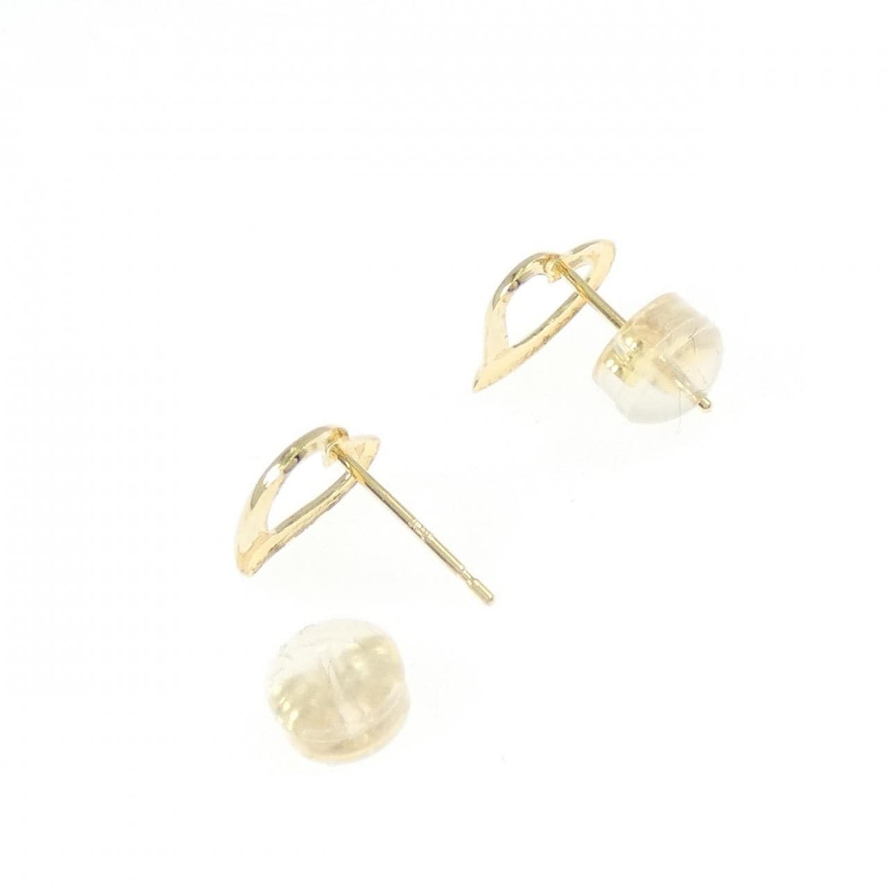 【新品】K18YG ハート ピアス