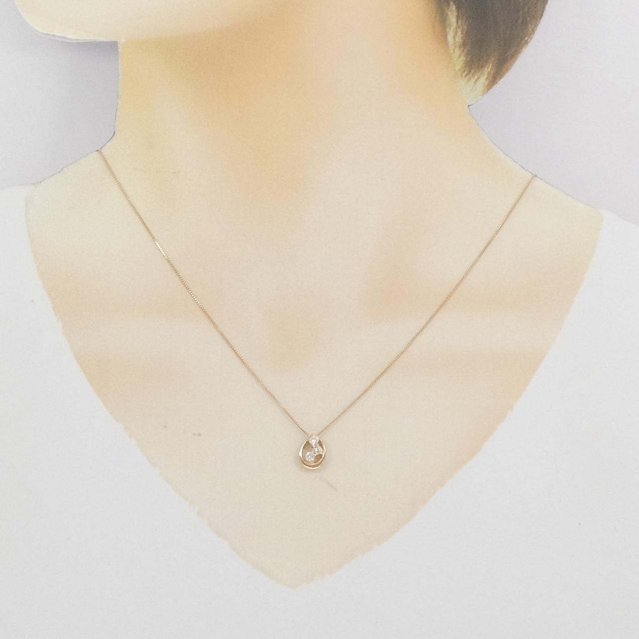 K18PG ダイヤモンド ネックレス 0.20CT
